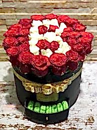 Silindir Kutu Gül ve Makaron